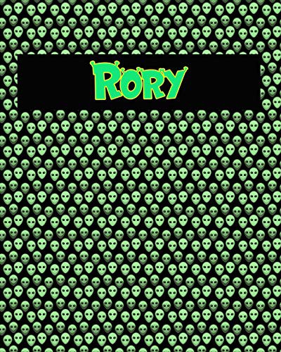 120 Page Handwriting Practice Book with Green Alien Cover Rory