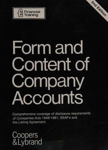 Form and content of company accounts