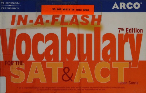 In-a-flash vocabulary for the SAT & ACT