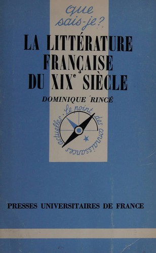 La littérature française du XIXe siècle