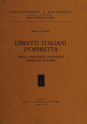 Libretti italiani d'operetta nella Biblioteca nazionale centrale di Roma