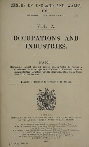 Census of England and Wales, 1911  (10 Edward 7 and 1 George 5, ch. 27.).