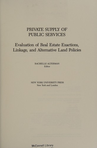 Private supply of public services