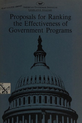 Proposals for ranking the effectiveness of government programs