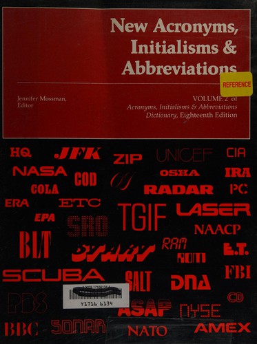 New acronyms, initialisms & abbreviations