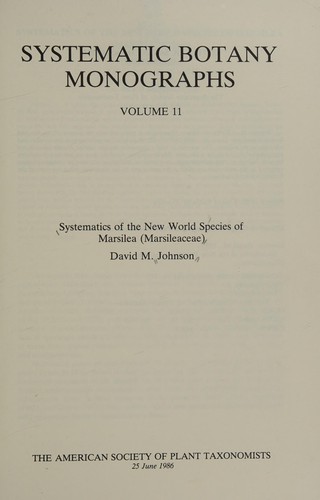 Systematics of the New World species of Marsilea (Marsileaceae)