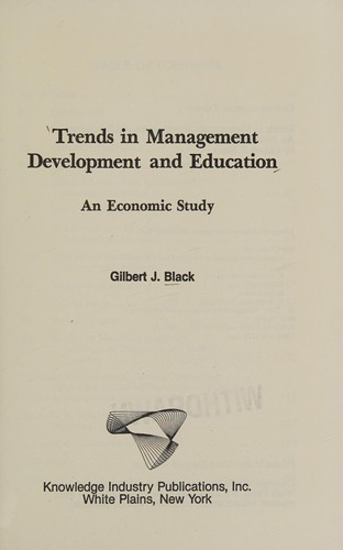 Trends in management development and education