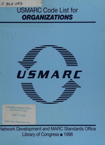 Usmarc Code List for Organizations