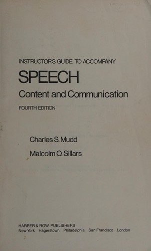 Instructor's guide to accompany Speech