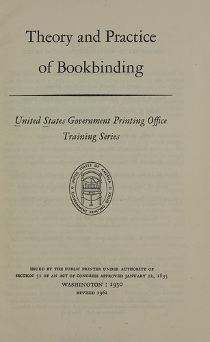 Theory and practice of bookbinding