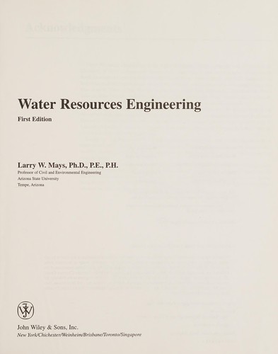 Water resources engineering