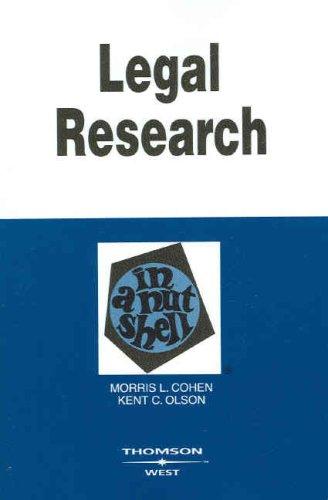 Legal research in a nutshell