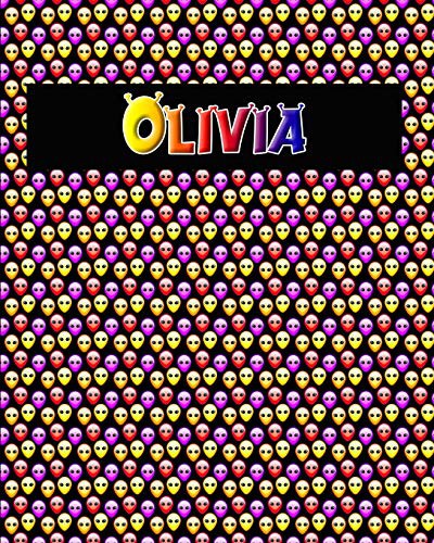 120 Page Handwriting Practice Book with Colorful Alien Cover Olivia