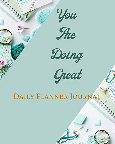 You Are Doing Great Daily Planner Journal - Pastel Rose Wine Gold Pink - Abstract Contemporary Modern Design - Art