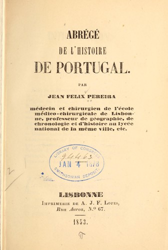 Abrégé de l'histoire de Portugal