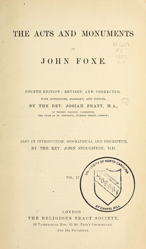 The acts and monuments of John Foxe