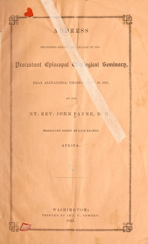 Address delivered before the alumni of the Protestant Episcopal theological seminary