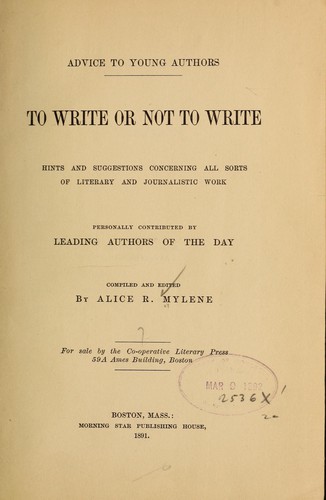 Advice to young authors