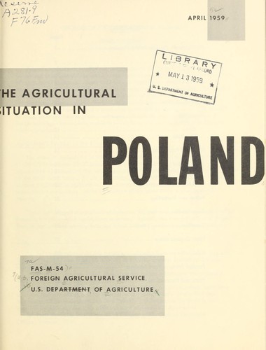 The agricultural situation in Poland