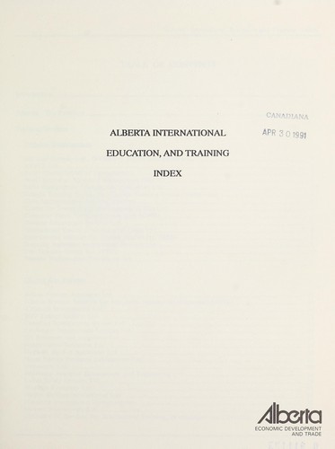 Alberta international education and training index