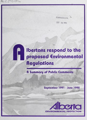 Albertans respond to the proposed environmental regulations