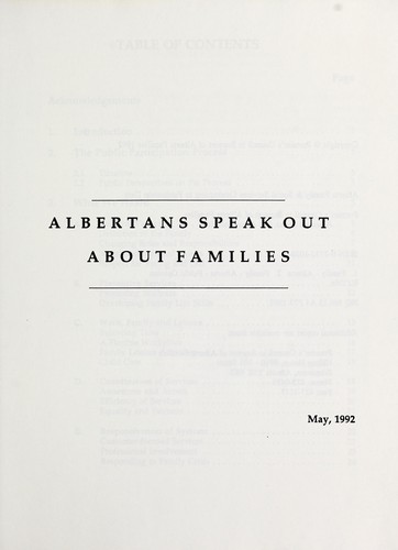 Albertans speak out about families