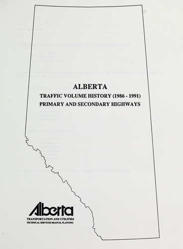Alberta traffic volume history (1986-1991)