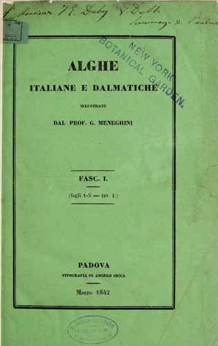 Alghe italiane e dalmatiche illustrate