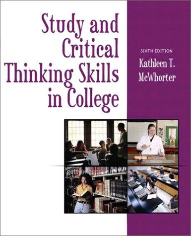 Study and critical thinking skills in college
