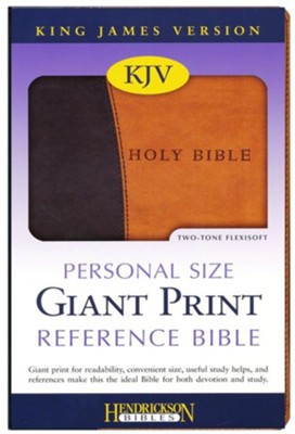 KJV Personal Size Giant Print Reference Bible Black and Tan