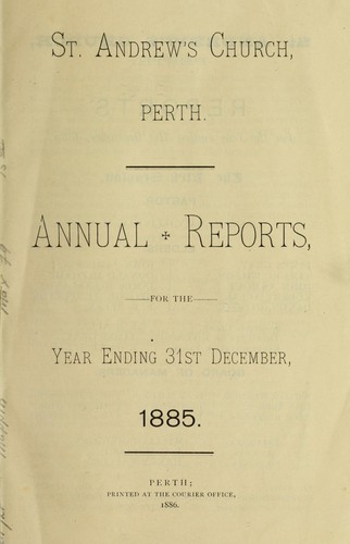 Annual reports for the year ending 31st December, 1885