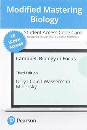 Modified Mastering Biology with Pearson eText -- Access Card -- for Campbell Biology in Focus