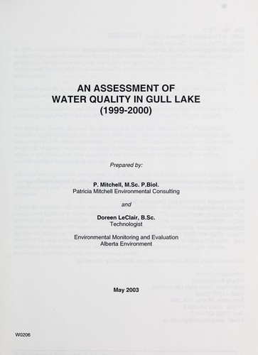 An assessment of water quality in Gull Lake (1999-2000)