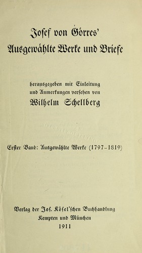 Ausgewählte Werke und Briefe