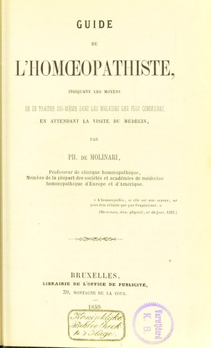 Guide de l'homoeopathiste