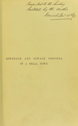 Sewerage and sewage disposal of a small town