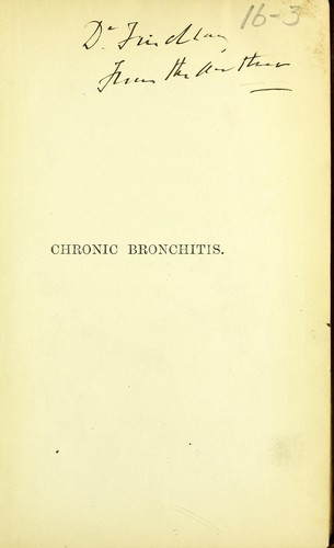 On chronic bronchitis