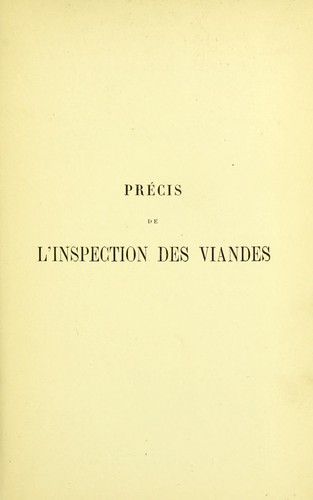 PrÃ©cis de l'inspection des viandes