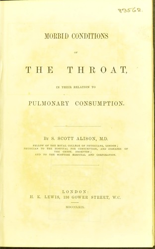 Morbid conditions of the throat