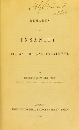 Remarks on insanity
