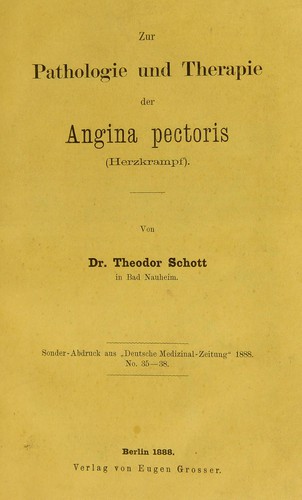 Zur Pathologie und Therapie der Angina pectoris (Herzkrampf)