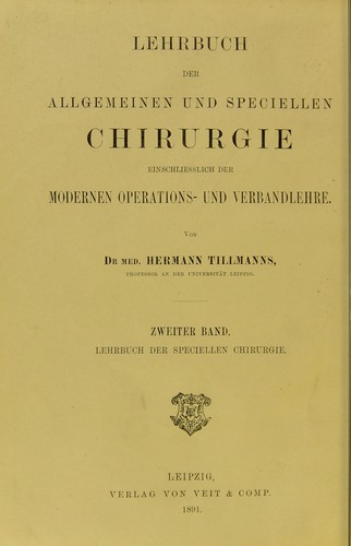Lehrbuch der speciellen Chirurgie