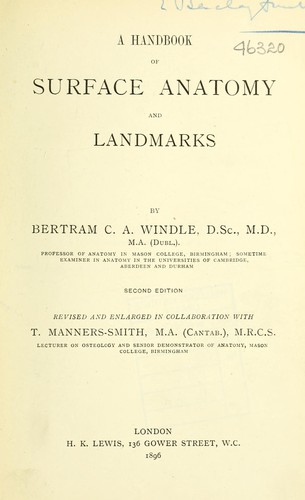 A handbook of surface antomy and landmarks