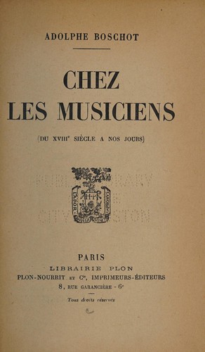 Chez les musiciens