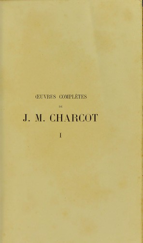 Åuvres complÃ¨tes de J.M. Charcot