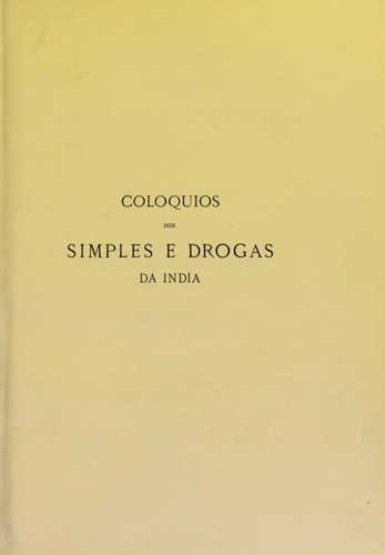 Col©đquios dos simples e drogas da ©џndia