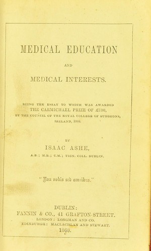 Medical education and medical interests ...