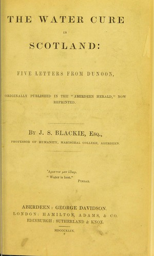 The water cure in Scotland