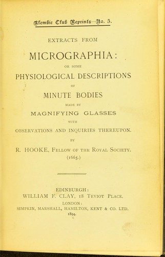 Extracts from micrographia