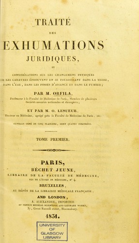 Traité des exhumations juridiques